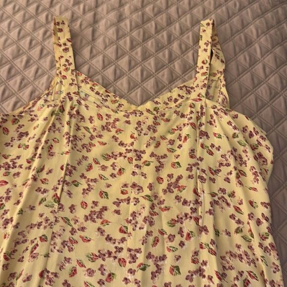 Kamellia by P.R. Floral Midi Sundress. Yellow/Red/Purple. Size Medium. - Picture 7 of 8